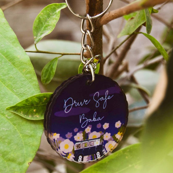 Acrylic Keychain | Drive Safe Baba
