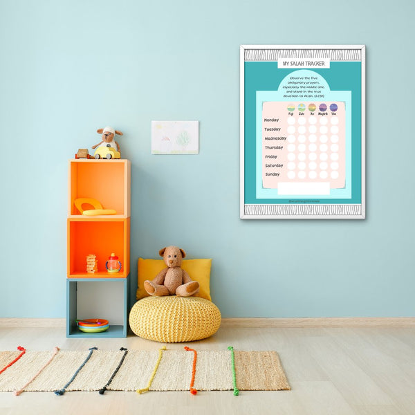 Salah Tracker for Kids – Colourful and Erasable Prayer Chart