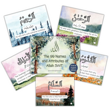The 99 Names and Attributes of Allah SWT - Flashcards (English & Urdu Edition)