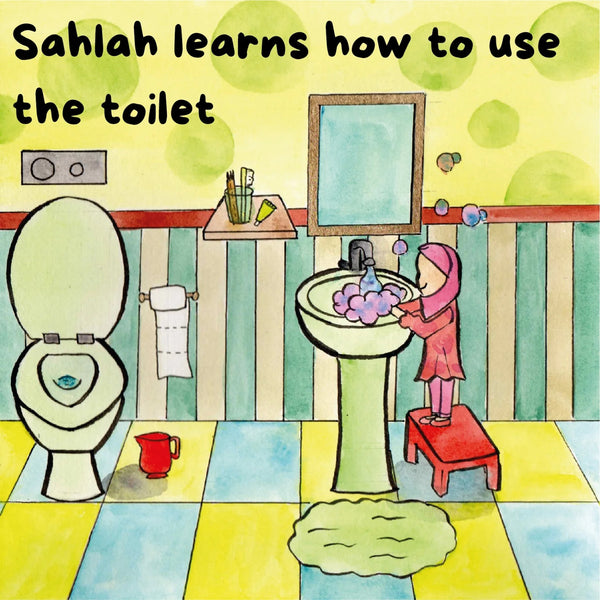 Sahlah Learns how to use the Toilet