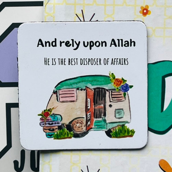 Islamic Fridge Magnet | And rely upon Allah