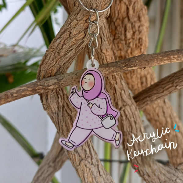 Hijabis on the Go - Acrylic Keychain