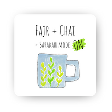 Islamic Fridge Magnet | Fajr + Chai - Barakah mode on