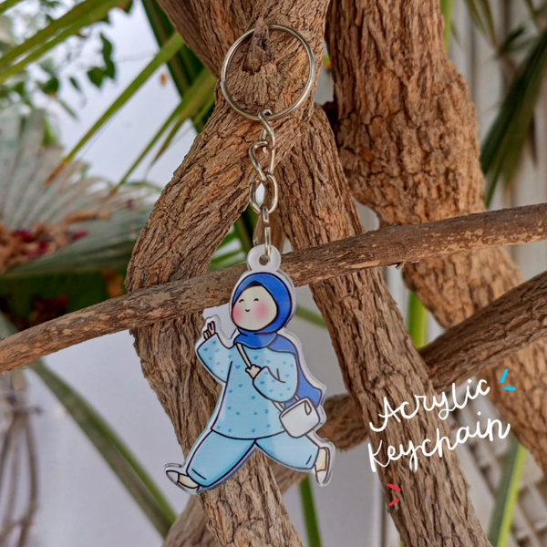 Hijabis on the Go - Acrylic Keychain