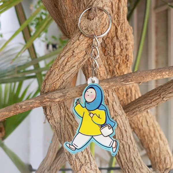 Hijabis on the Go - Acrylic Keychain