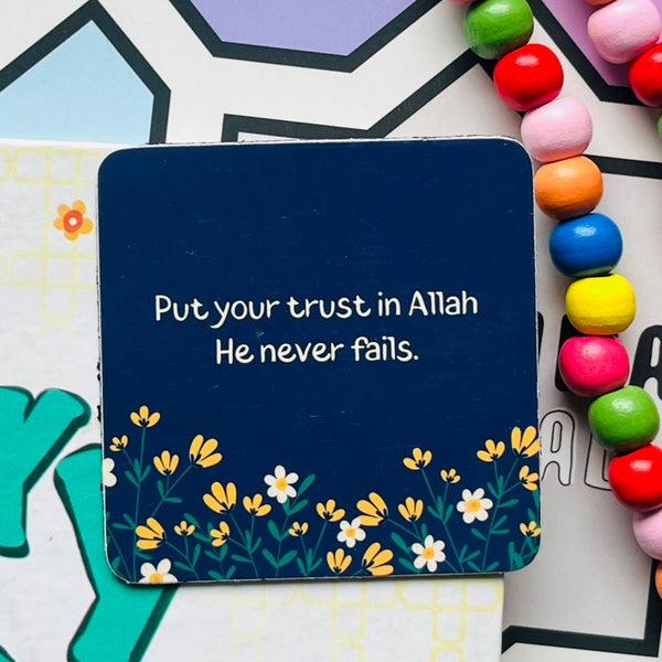 Islamic Fridge Magnet | Put your trust in Allah, He never fails