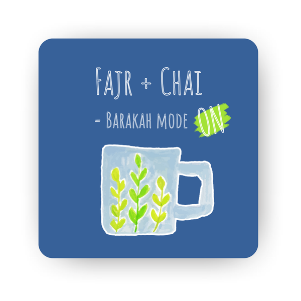 Islamic Fridge Magnet | Fajr + Chai - Barakah mode on